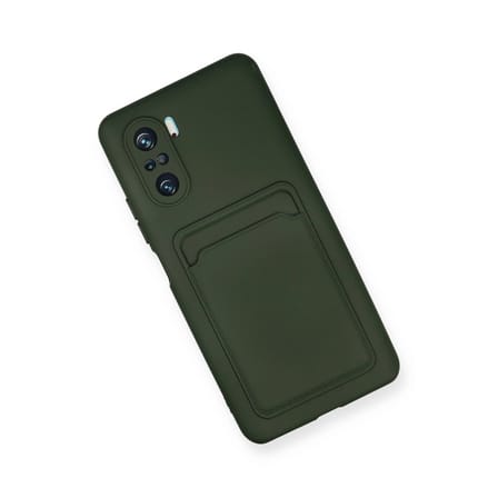 Hediyelik Xiaomi Mi 11i Kılıf Kelvin Kartvizitli Silikon - Koyu Yeşil