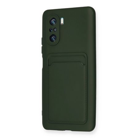 Hediyelik Xiaomi Mi 11i Kılıf Kelvin Kartvizitli Silikon - Koyu Yeşil