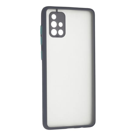 Hediyelik Samsung Galaxy A71 Kılıf Montreal Silikon Kapak - Gri