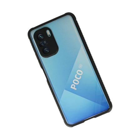 Hediyelik Xiaomi Poco F3 Kılıf Miami Şeffaf Silikon - Siyah
