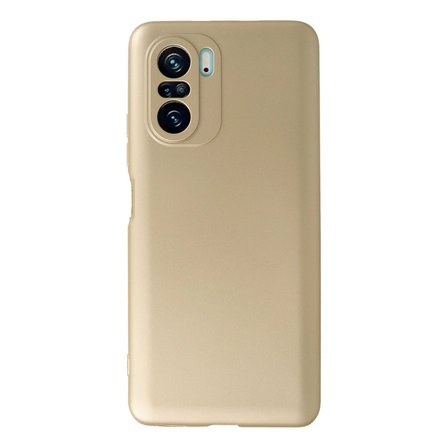 Hediyelik Xiaomi Poco F3 Kılıf First Silikon - Gold