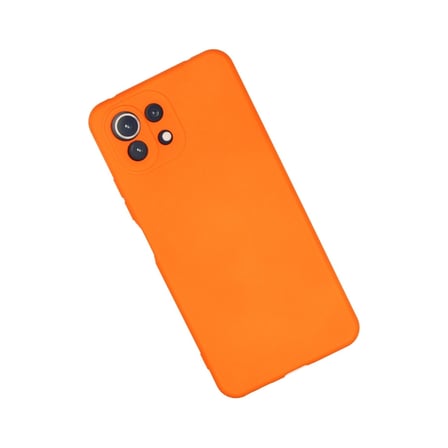 Hediyelik Xiaomi Mi 11 Lite Kılıf Nano İçi Kadife Silikon - Turuncu