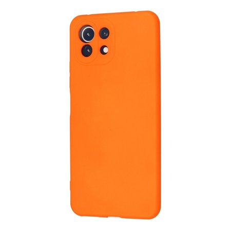 Hediyelik Xiaomi Mi 11 Lite Kılıf Nano İçi Kadife Silikon - Turuncu