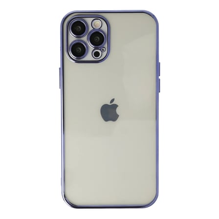 Hediyelik Apple İphone 12 Pro Max Kılıf Razer Lensli Silikon - Mor