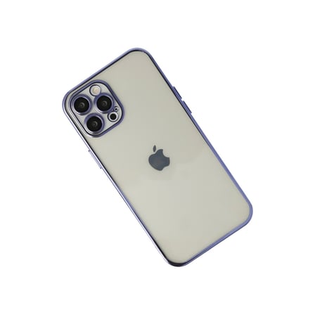Hediyelik Apple İphone 12 Pro Max Kılıf Razer Lensli Silikon - Mor