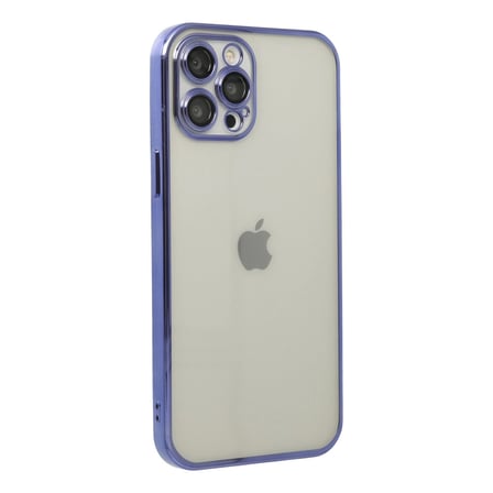 Hediyelik Apple İphone 12 Pro Max Kılıf Razer Lensli Silikon - Mor