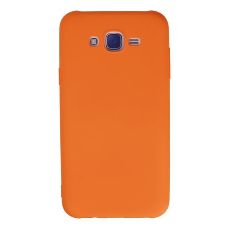 Hediyelik Samsung Galaxy J7 Kılıf Nano İçi Kadife Silikon - Turuncu