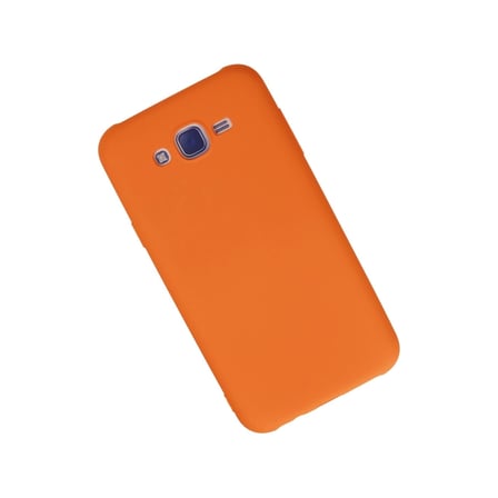 Hediyelik Samsung Galaxy J7 Kılıf Nano İçi Kadife Silikon - Turuncu