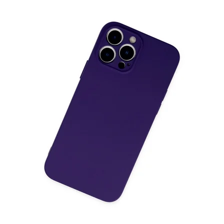 Hediyelik Apple İphone 13 Pro Kılıf Nano İçi Kadife Silikon - Mor