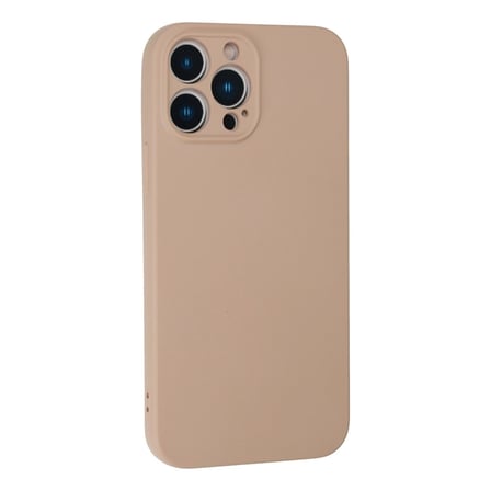 Hediyelik Apple İphone 13 Pro Max Kılıf Nano İçi Kadife Silikon - Pudra