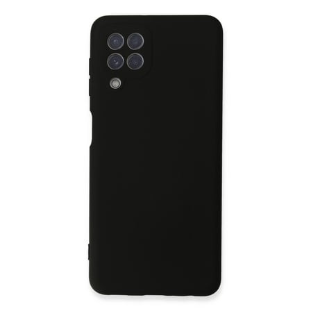 Hediyelik Samsung Galaxy A22 Kılıf Nano İçi Kadife Silikon - Siyah