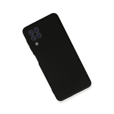 Hediyelik Samsung Galaxy A22 Kılıf Nano İçi Kadife Silikon - Siyah