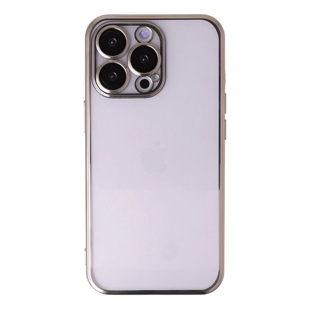 Hediyelik Apple İphone 13 Pro Max Kılıf Razer Lensli Silikon - Gold