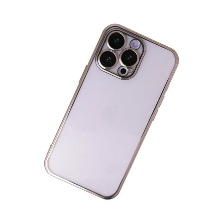 Hediyelik Apple İphone 13 Pro Max Kılıf Razer Lensli Silikon - Gold