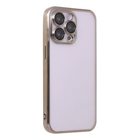 Hediyelik Apple İphone 13 Pro Max Kılıf Razer Lensli Silikon - Gold