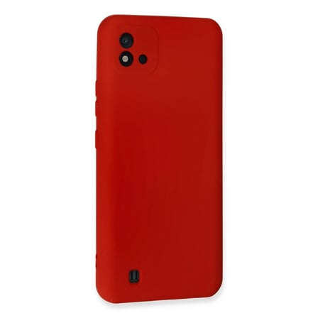 Hediyelik Realme C11 2021 Kılıf Nano İçi Kadife Silikon - Kırmızı