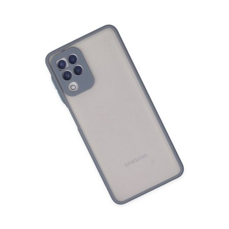 Hediyelik Samsung Galaxy A22 Kılıf Montreal Silikon Kapak - Gri
