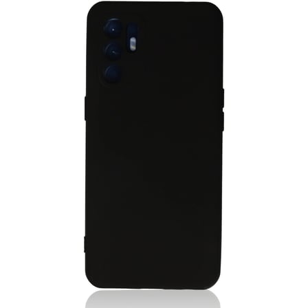 Hediyelik Oppo Reno 6 Kılıf Nano İçi Kadife Silikon - Siyah