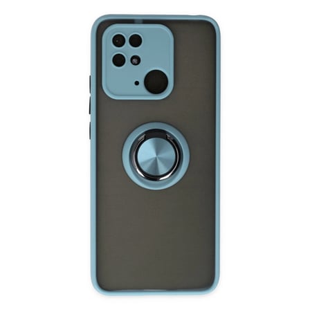 Hediyelik Xiaomi Redmi 10c Kılıf Montreal Yüzüklü Silikon Kapak - Buz Mavi