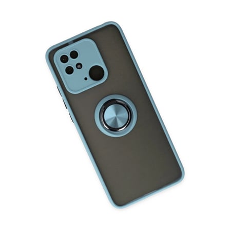 Hediyelik Xiaomi Redmi 10c Kılıf Montreal Yüzüklü Silikon Kapak - Buz Mavi