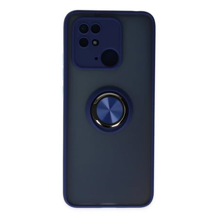Hediyelik Xiaomi Redmi 10c Kılıf Montreal Yüzüklü Silikon Kapak - Lacivert