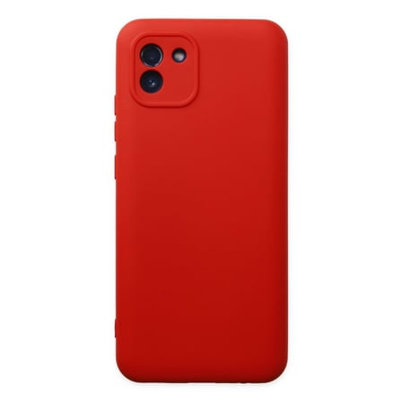 Hediyelik Samsung Galaxy A03 Kılıf Nano İçi Kadife Silikon - Kırmızı