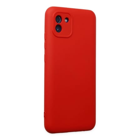 Hediyelik Samsung Galaxy A03 Kılıf Nano İçi Kadife Silikon - Kırmızı