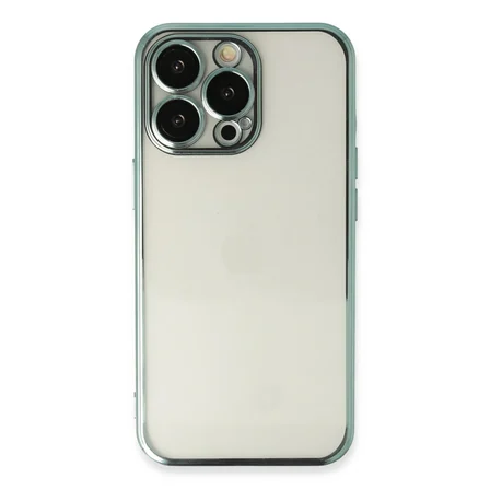 Hediyelik Apple İphone 14 Pro Kılıf Razer Lensli Silikon - Yeşil