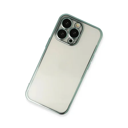 Hediyelik Apple İphone 14 Pro Kılıf Razer Lensli Silikon - Yeşil