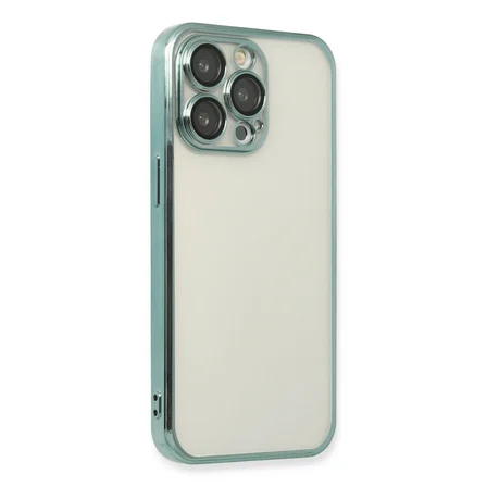 Hediyelik Apple İphone 14 Pro Kılıf Razer Lensli Silikon - Yeşil