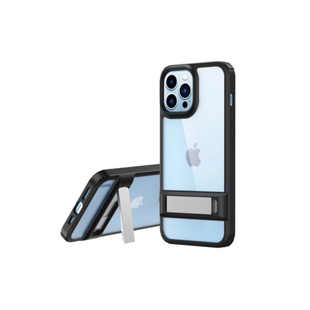 Hediyelik Apple İphone 13 Pro Kılıf Rolet Stand Kapak - Siyah