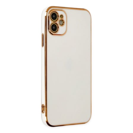Hediyelik Apple İphone 12 Kılıf Volet Silikon - Beyaz