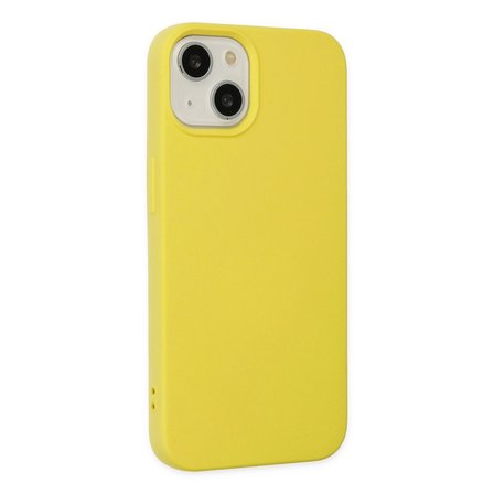 Hediyelik Apple İphone 14 Kılıf Nano İçi Kadife Silikon - Sarı