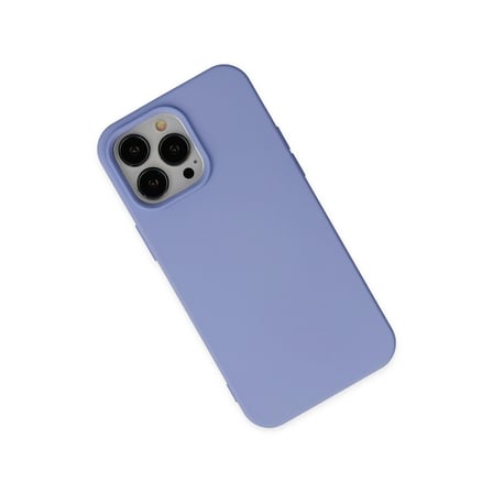 Hediyelik Apple İphone 14 Pro Max Kılıf Nano İçi Kadife Silikon - Lila