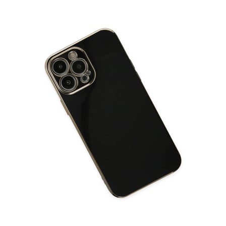 Hediyelik Apple İphone 14 Pro Max Kılıf Volet Silikon - Siyah