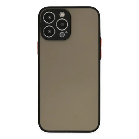 Hediyelik Apple İphone 14 Pro Kılıf Montreal Silikon Kapak - Siyah
