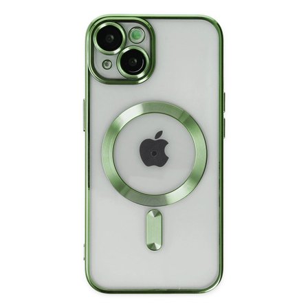 Hediyelik Apple İphone 14 Kılıf Kross Magneticsafe Kapak - Koyu Yeşil