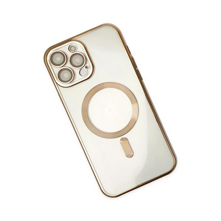 Hediyelik Apple İphone 14 Pro Kılıf Kross Magneticsafe Kapak - Gold
