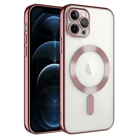 Hediyelik Apple İphone 14 Pro Max Kılıf Kross Magneticsafe Kapak - Rose