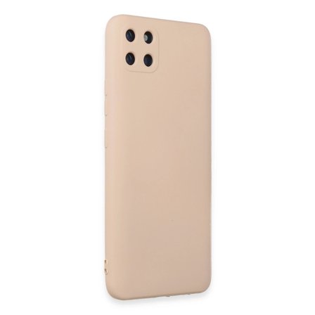 Hediyelik Realme C11 Kılıf Nano İçi Kadife Silikon - Pudra