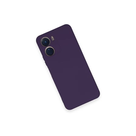 Hediyelik Vivo Y16 Kılıf Nano İçi Kadife Silikon - Mor
