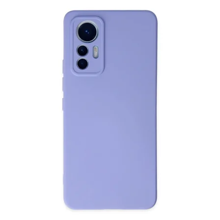 Hediyelik Xiaomi Mi 12 Lite Kılıf Nano İçi Kadife Silikon - Lila
