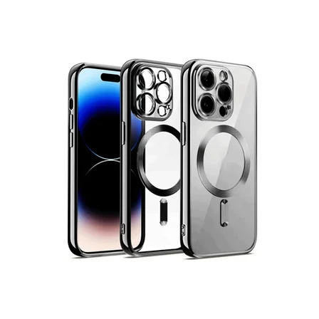 Hediyelik Apple İphone 12 Pro Kılıf Kross Magneticsafe Kapak - Gümüş