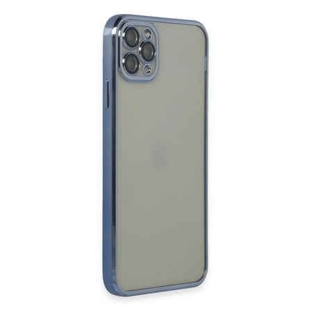 Hediyelik Apple İphone 11 Pro Max Kılıf Razer Lensli Silikon - Açık Mavi
