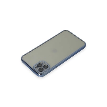 Hediyelik Apple İphone 11 Pro Max Kılıf Razer Lensli Silikon - Açık Mavi