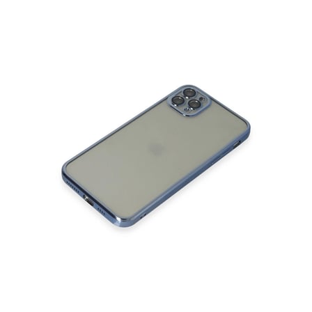 Hediyelik Apple İphone 11 Pro Max Kılıf Razer Lensli Silikon - Açık Mavi