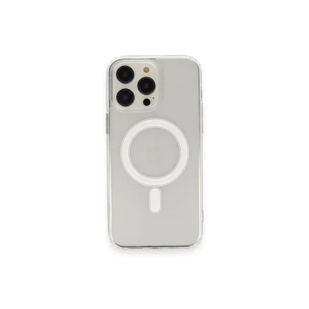 Hediyelik Apple İphone 14 Pro Kılıf Matte Şeffaf Magneticsafe - Şeffaf