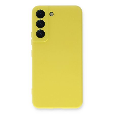 Hediyelik Samsung Galaxy S23 Plus Kılıf Nano İçi Kadife Silikon - Sarı