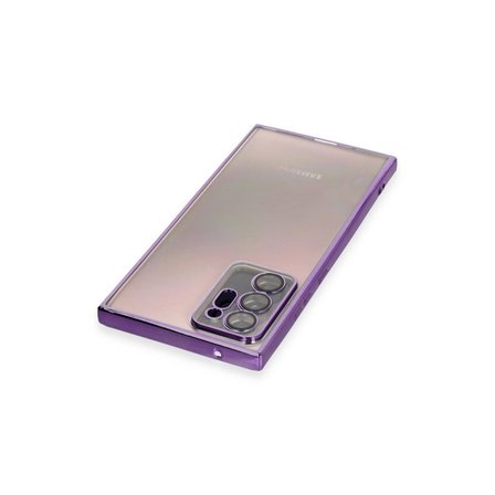 Hediyelik Samsung Galaxy Note 20 Ultra Kılıf Razer Lensli Silikon - Mor
