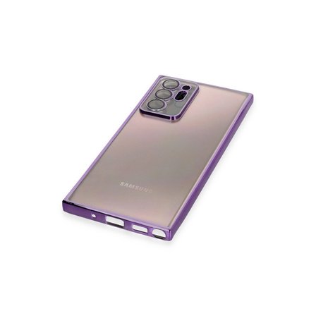 Hediyelik Samsung Galaxy Note 20 Ultra Kılıf Razer Lensli Silikon - Mor